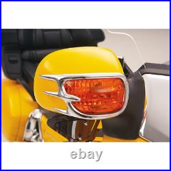 Mirror-Back Accent Grilles Chrome Signal Lens For a Honda Goldwing GL1800