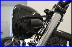 Motorbike LED Indicators 2 x PAIRS Black with Gold Bezel CNC Aluminium