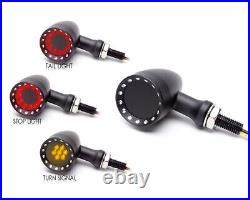 Motorbike LED Indicators FRONT & REAR Integrated Driving Lights, Stop+Taillight