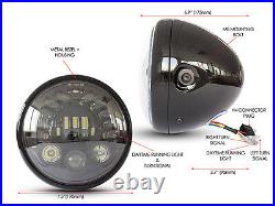 Motorbike Projector LED Headlight 7.7 with Indicators for Retro Project Bike
