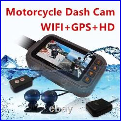 Motorcycle Dash Cam 1080P 3INCH Cam Components DVR Dash Driving Dual Camera