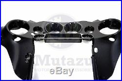 Mutazu Glossy vivid black front inner fairing fit Harley Electra Street glide