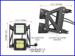 NEW LED Headlight Streetfighter Motorcycle Dual Stacked for 50-51mm Forks