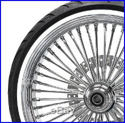 New 21 x 3.5 48 Fat King Spoke Front Wheel Chrome Rim WWW Tire Package Harley