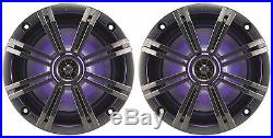Pair KICKER 43KM654LCW 6.5 390w Marine Wakeboard Tower Speakers withLED Lights
