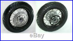 Pit Bike Motard wheel kit. 12 rims, tires, discs. PIRANHA, SSR, Pitster pro