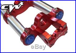 Pit bike CW Front Forks CNC Red Clamps Suspension CRF70 730mm Z140 CW 140S 140