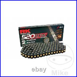 RK ZXW Chain Black 520 Pitch 120 Links Rivet Link XW-Ring Steel