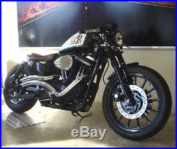 Radii Chrome 2 Curvado Big Radius Drag Exhaust Pipes 2004-2018 Harley Sportster