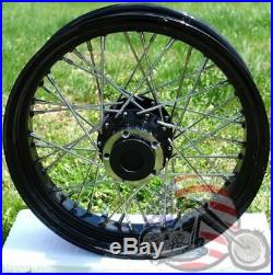 Rear 16 x 3 40 Spoke Black Rim Hub Wheel Harley Dyna Softail Sportster 2000-2004