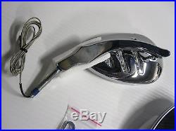 Sequential LED Turn Signal Motorcycle Mirror Set in Chrome for Harley and Others