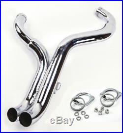 Softail Harley Davidson Exhaust LAF 2.25 Drag Pipes Exhaust Chrome Gasket Kit
