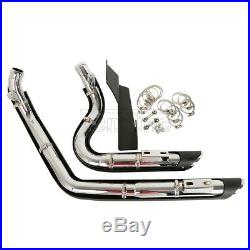 Staggered Short Shots Exhaust Pipes with Heat Shield For Harley Sportster 883 1200