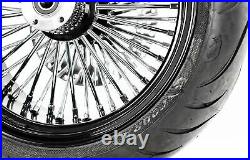 Ultima 18 X 8.5 Black 48 Fat King Spoke Rear Wheel Rim BW Package 250 Avon Tire