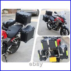 Universal Aluminum Alloy Motorcycle Saddle Box 38L+38L Side Trunk Storage Case